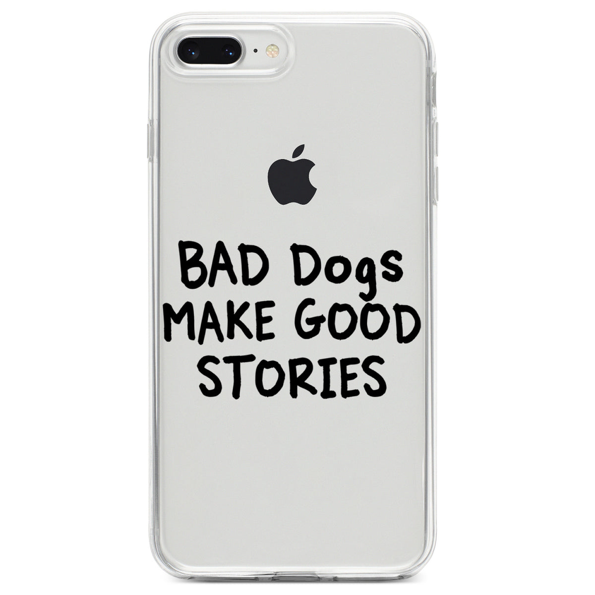 Bad Dogs Make Good Stories Clear Shockproof iPhone Case, view 6