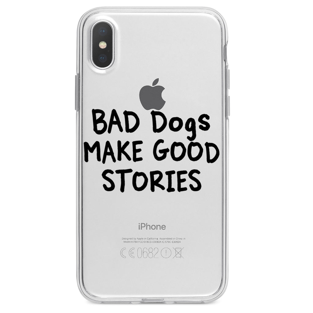 Bad Dogs Make Good Stories Clear Shockproof iPhone Case, view 4