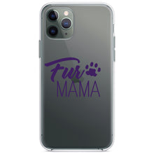 DistinctInk® Clear Shockproof Hybrid Case for Apple iPhone / Samsung Galaxy / Google Pixel - Fur Mama - Dog Paw