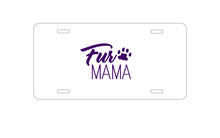 DistinctInk Custom Aluminum Decorative Vanity Front License Plate - Fur Mama - Dog Paw