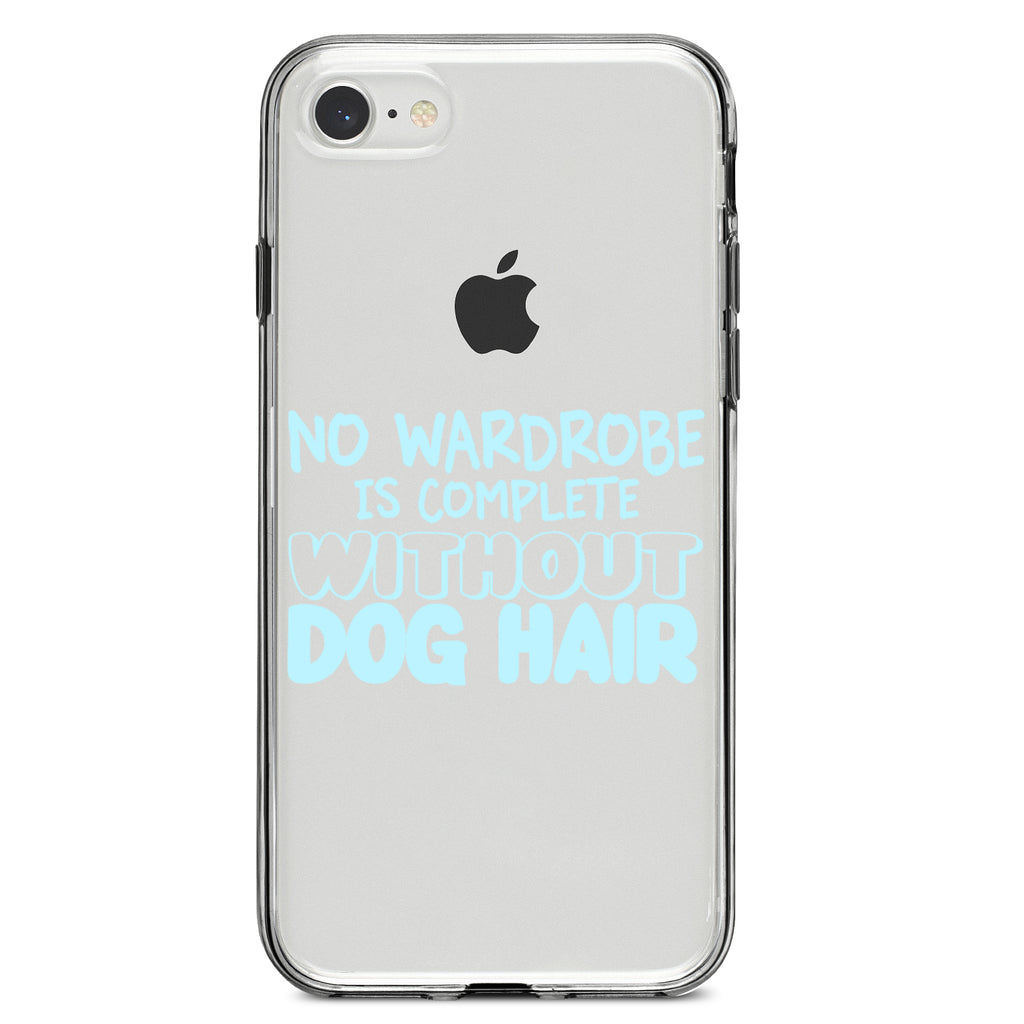 No Wardrobe is Complete Without Dog Hair Clear Shockproof iPhone Case, view 5