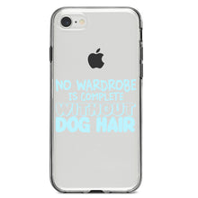 DistinctInk® Clear Shockproof Hybrid Case for Apple iPhone / Samsung Galaxy / Google Pixel - No Wardrobe is Complete Without Dog Hair