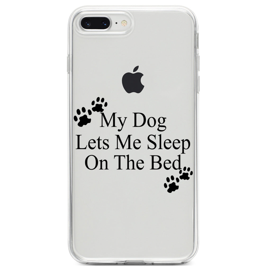 My Dog Lets Me Sleep On The Bed Clear Shockproof iPhone Case, view 6