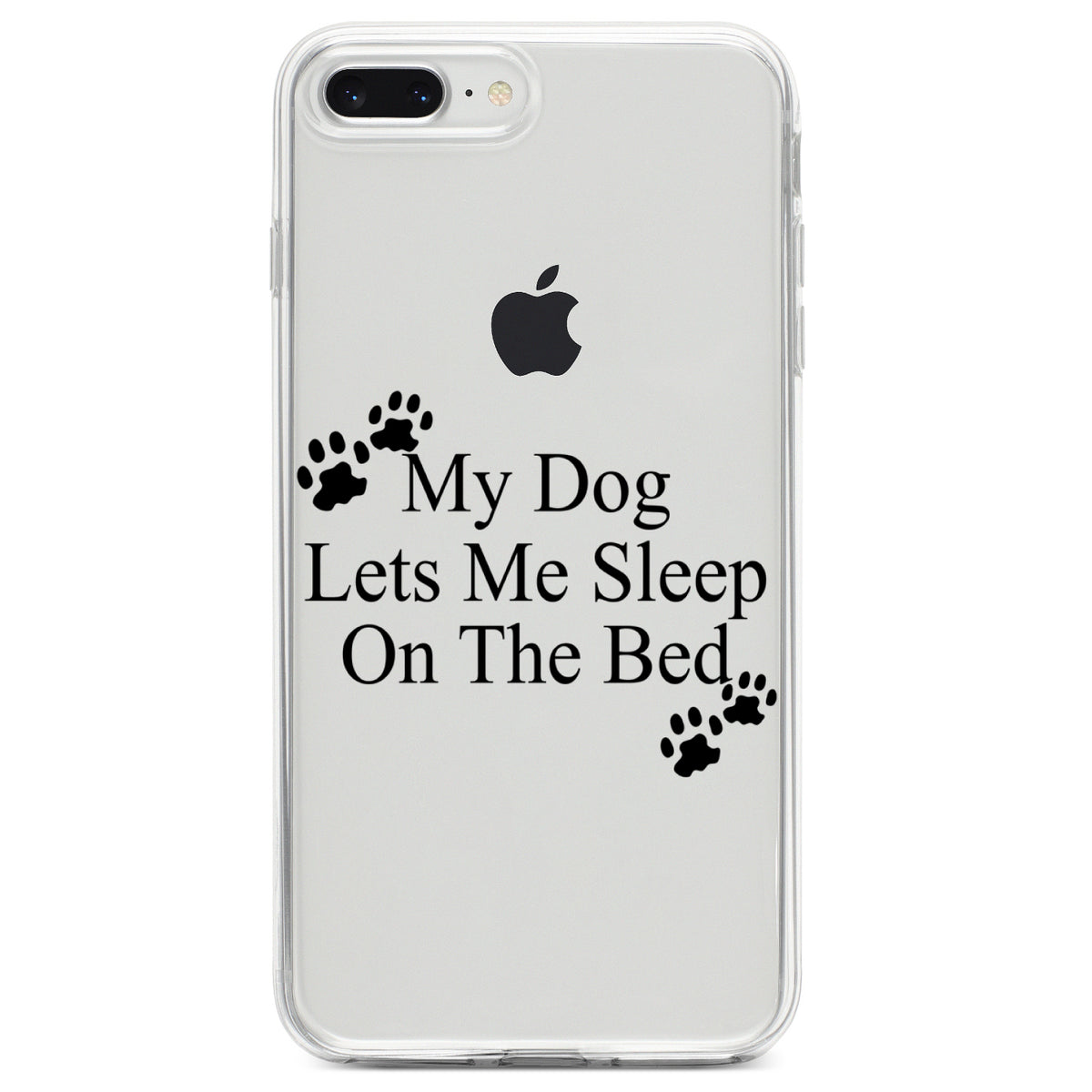 My Dog Lets Me Sleep On The Bed Clear Shockproof iPhone Case, view 6