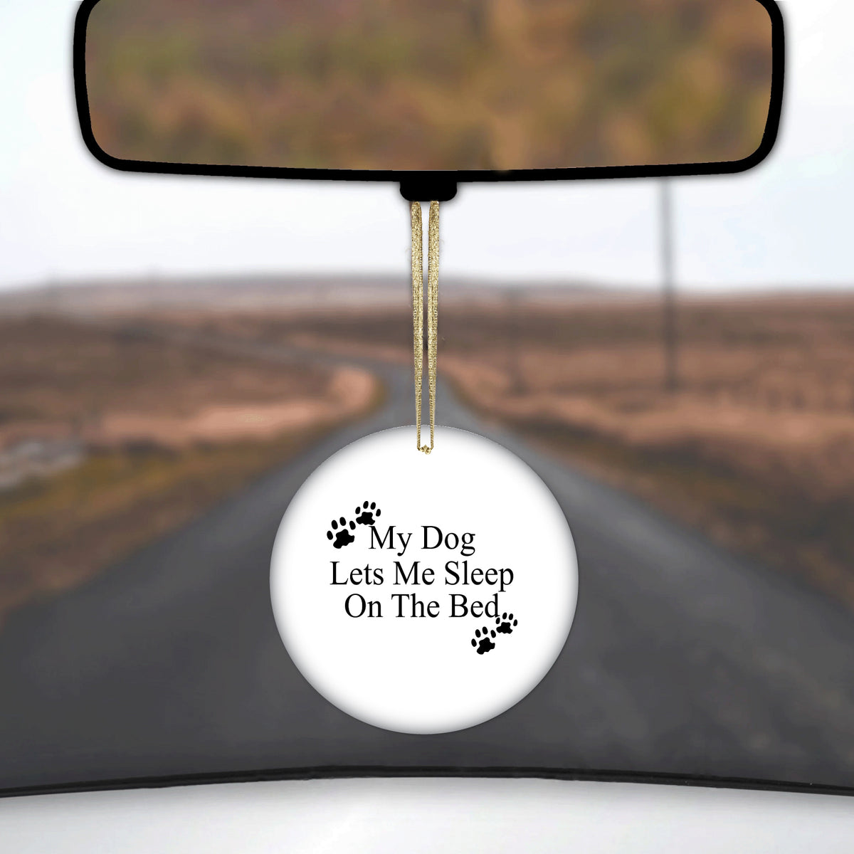 My Dog Lets Me Sleep On The Bed Ceramic Ornament, view 3