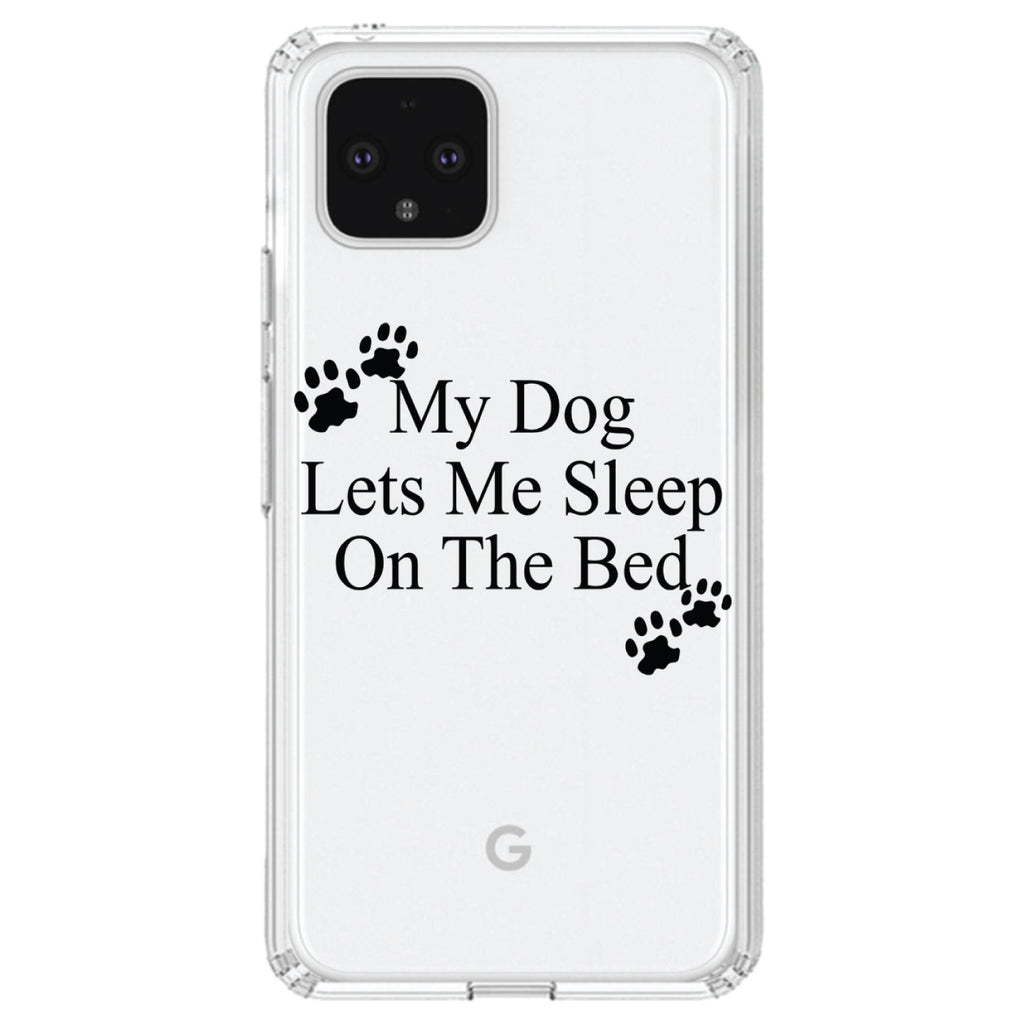 My Dog Lets Me Sleep On The Bed Clear Shockproof iPhone Case, view 23