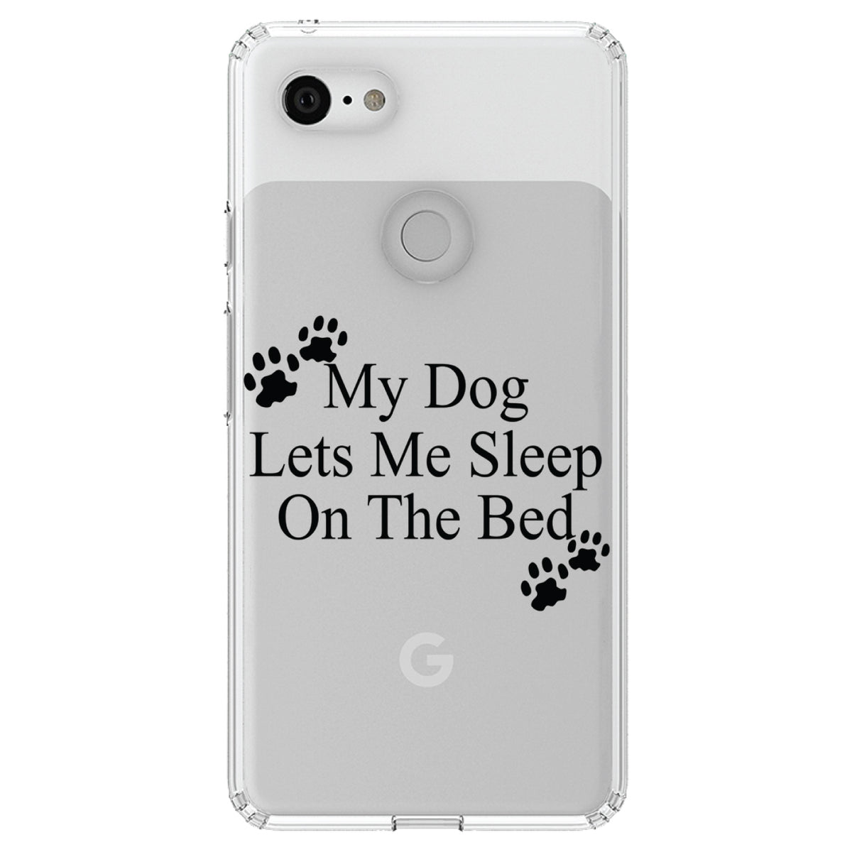 My Dog Lets Me Sleep On The Bed Clear Shockproof iPhone Case, view 21