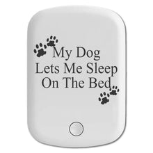 DistinctInk Magnetic Battery Pack, Wireless Portable Charger with USB-C Cable, Compatible with MagSafe iPhone 14 / 13 / 12 Series - My Dog Lets Me Sleep On The Bed