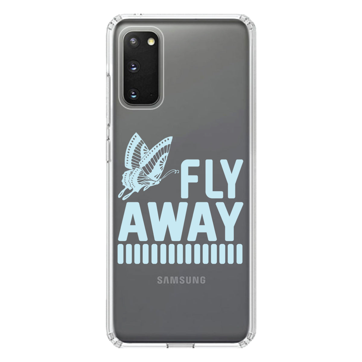 Fly Away, Butterfly Blue Clear Shockproof iPhone Case, view 13