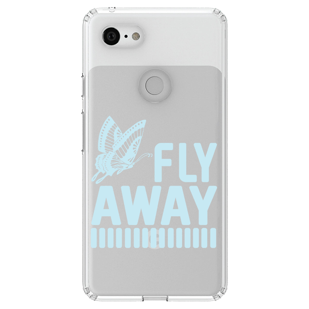 Fly Away, Butterfly Blue Clear Shockproof iPhone Case, view 21