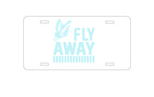 DistinctInk Custom Aluminum Decorative Vanity Front License Plate - Fly Away - Butterfly Blue