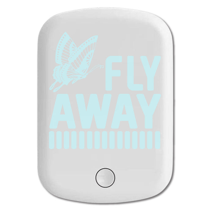 DistinctInk Magnetic Battery Pack, Wireless Portable Charger with USB-C Cable, Compatible with MagSafe iPhone 14 / 13 / 12 Series - Fly Away - Butterfly Blue