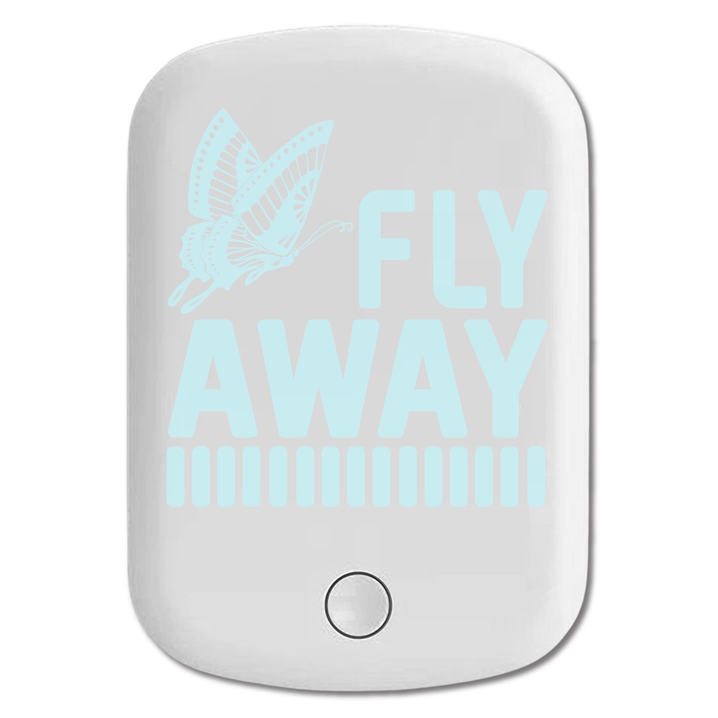DistinctInk Magnetic Battery Pack, Wireless Portable Charger with USB-C Cable, Compatible with MagSafe iPhone 14 / 13 / 12 Series - Fly Away - Butterfly Blue