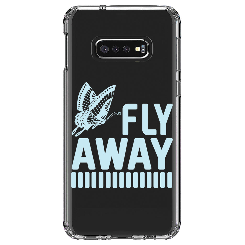 Fly Away, Butterfly Blue Clear Shockproof iPhone Case, view 18