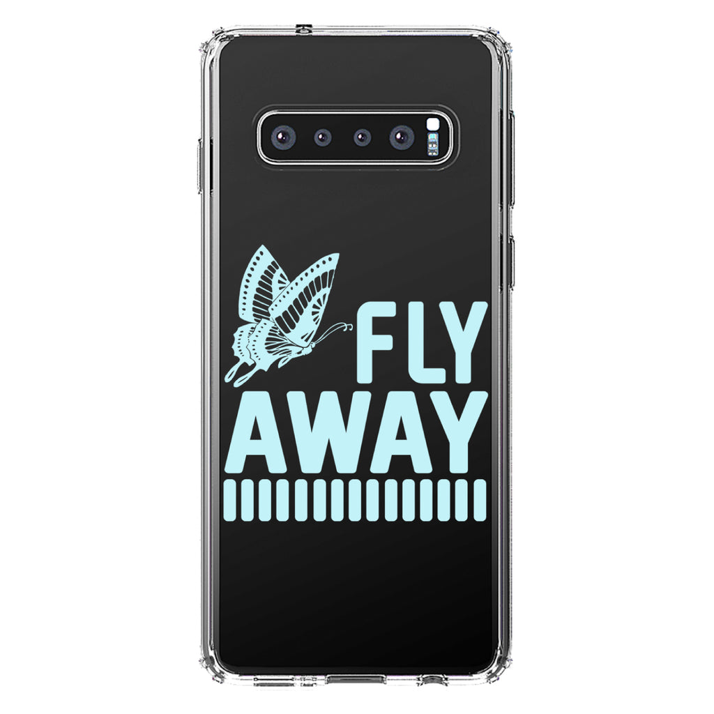 Fly Away, Butterfly Blue Clear Shockproof iPhone Case, view 17