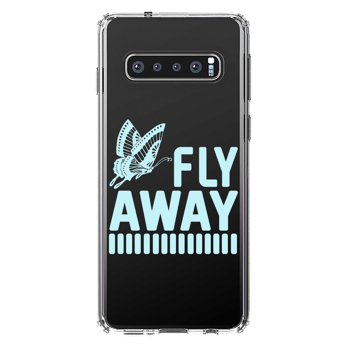 Fly Away, Butterfly Blue Clear Shockproof iPhone Case, view 17