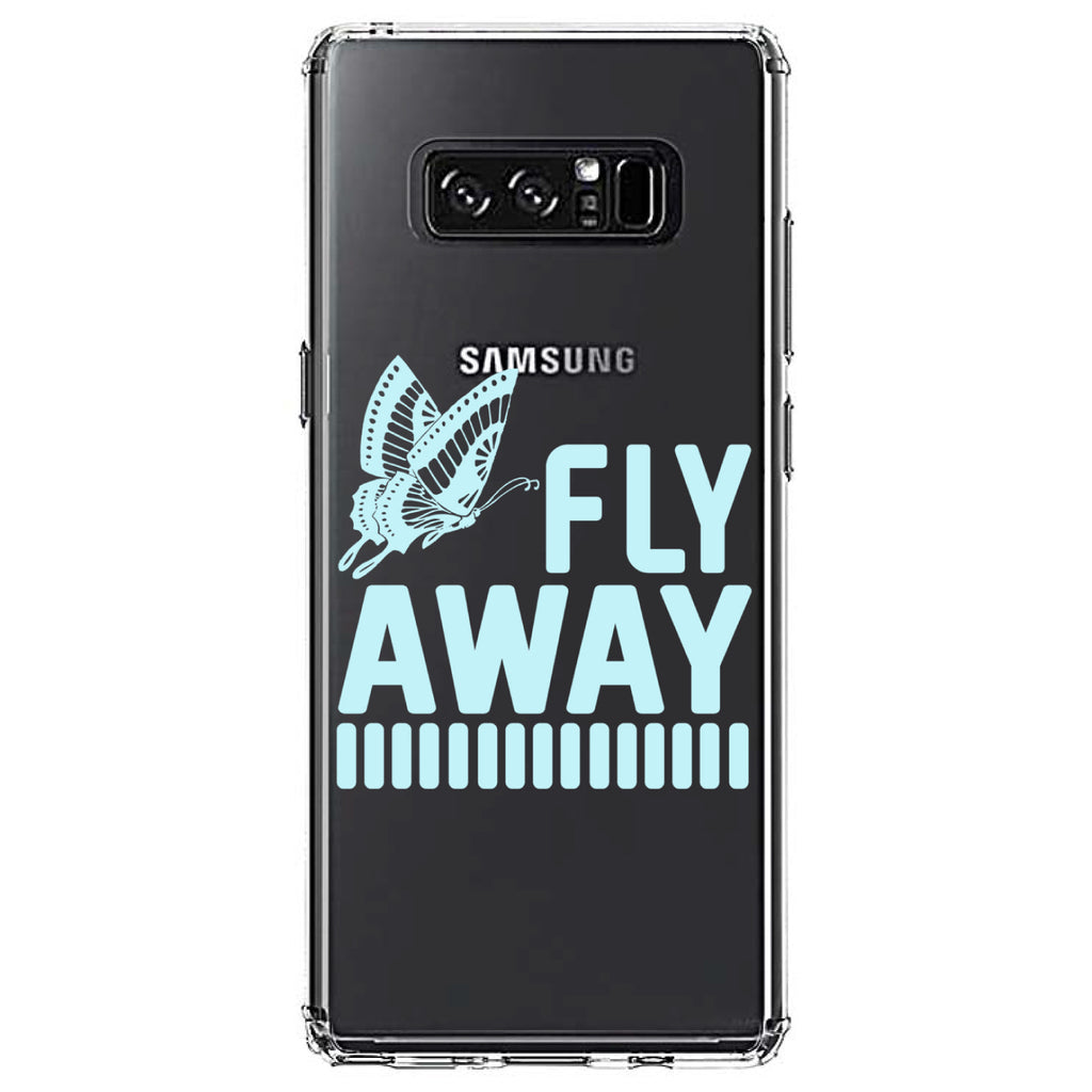 Fly Away, Butterfly Blue Clear Shockproof iPhone Case, view 12