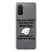 DistinctInk® Clear Shockproof Hybrid Case for Apple iPhone / Samsung Galaxy / Google Pixel - Everyone Things They Have The Best Dog