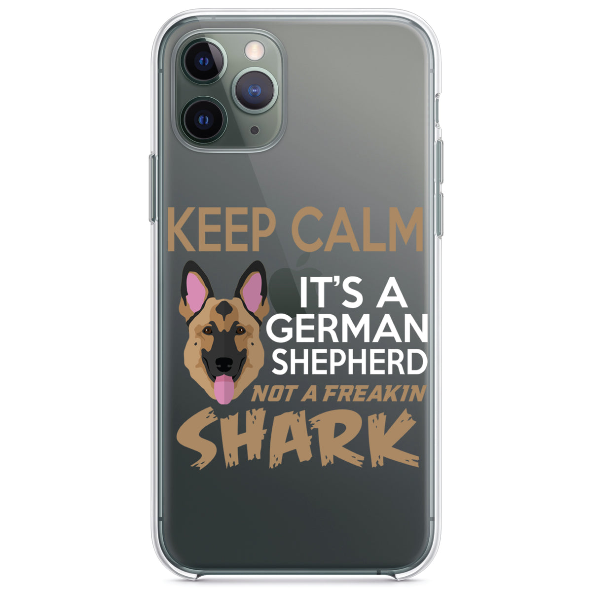 Keep Calm, It's a German Shepherd Clear Shockproof iPhone Case