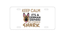 DistinctInk Custom Aluminum Decorative Vanity Front License Plate - Keep Calm - It's a German Shepherd