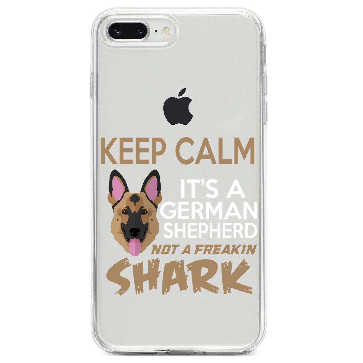 Keep Calm, It's a German Shepherd Clear Shockproof iPhone Case, view 6