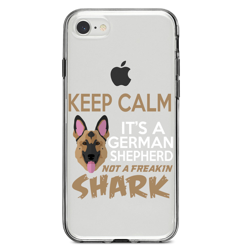 Keep Calm, It's a German Shepherd Clear Shockproof iPhone Case, view 5