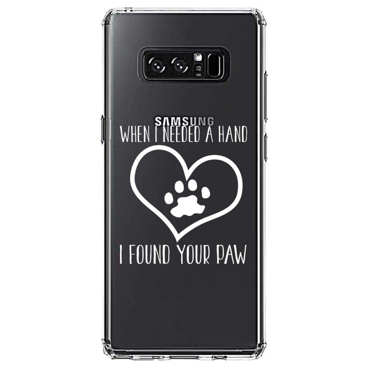 When I Need A Hand I Found Your Paw Clear Shockproof iPhone Case, view 12