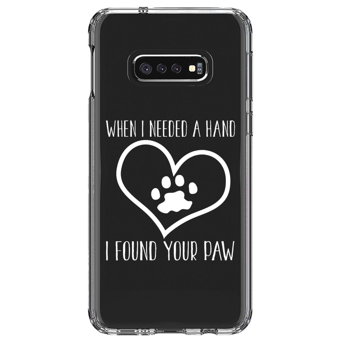 When I Need A Hand I Found Your Paw Clear Shockproof iPhone Case, view 18
