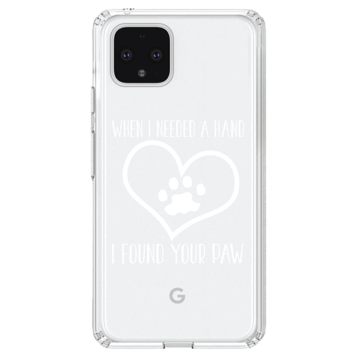 When I Need A Hand I Found Your Paw Clear Shockproof iPhone Case, view 24