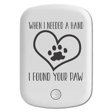 DistinctInk Magnetic Battery Pack, Wireless Portable Charger with USB-C Cable, Compatible with MagSafe iPhone 14 / 13 / 12 Series - When I Need A Hand I Found Your Paw