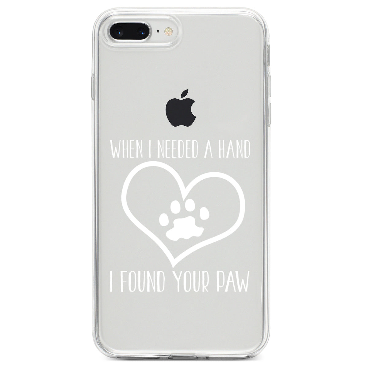 When I Need A Hand I Found Your Paw Clear Shockproof iPhone Case, view 6