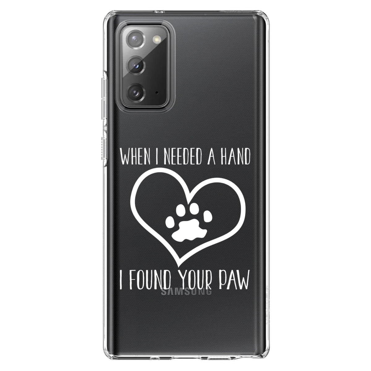 When I Need A Hand I Found Your Paw Clear Shockproof iPhone Case, view 7