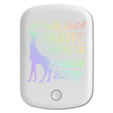 DistinctInk Magnetic Battery Pack, Wireless Portable Charger with USB-C Cable, Compatible with MagSafe iPhone 14 / 13 / 12 Series - Just a Giraffe Trapped in a Human Body