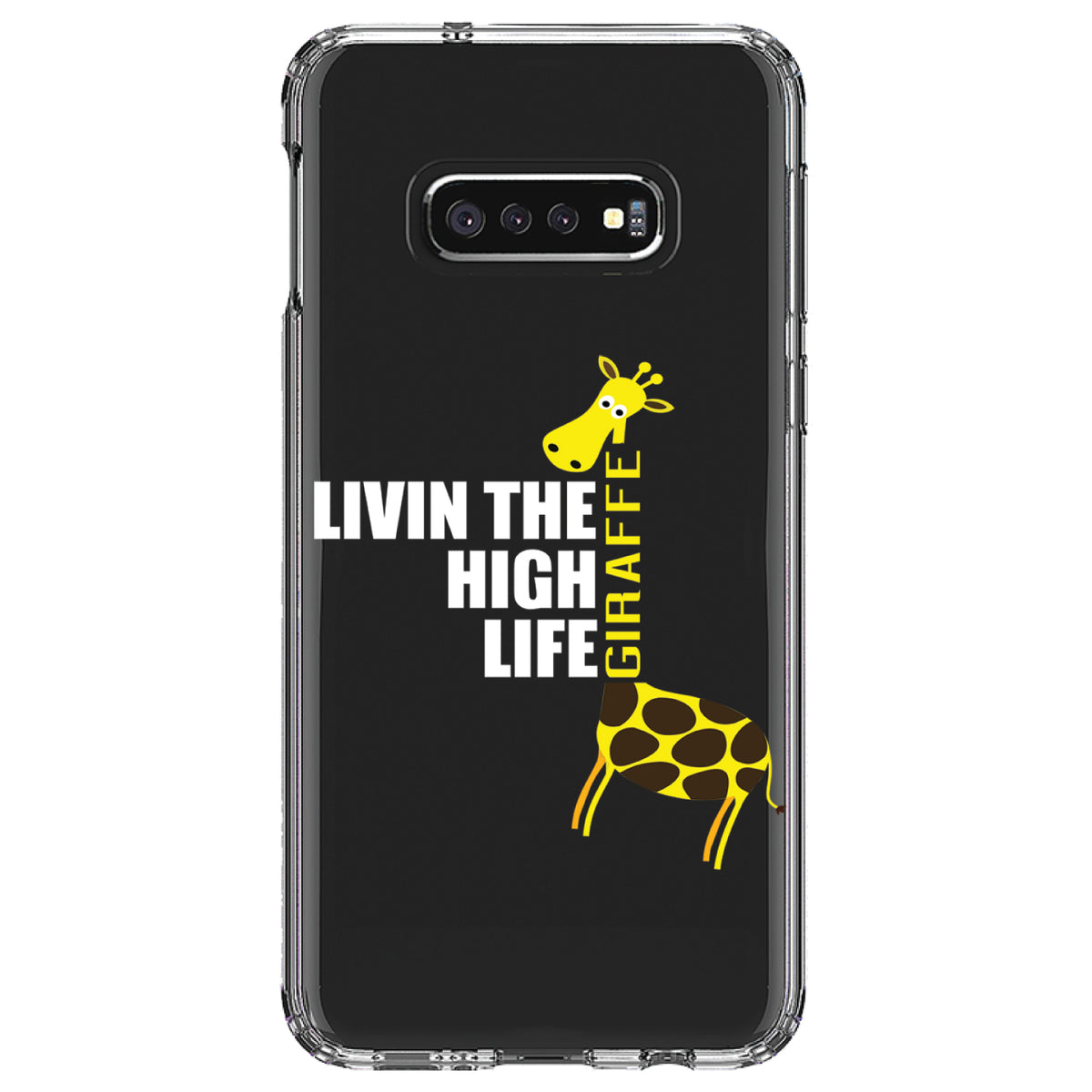 Livin the High Life, Giraffe Clear Shockproof iPhone Case, view 18