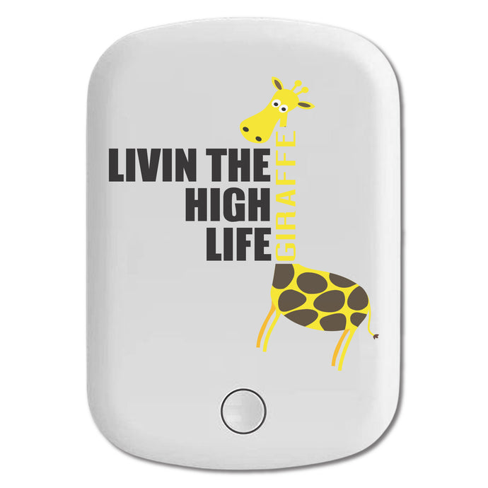 DistinctInk Magnetic Battery Pack, Wireless Portable Charger with USB-C Cable, Compatible with MagSafe iPhone 14 / 13 / 12 Series - Livin the High Life - Giraffe
