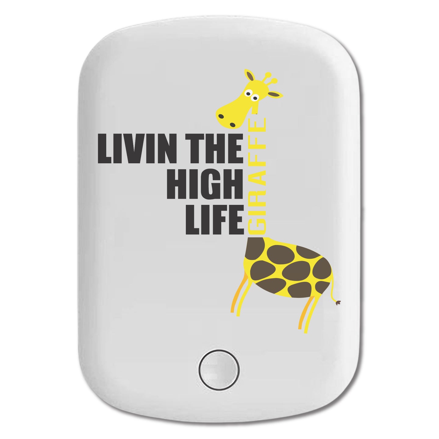 DistinctInk Magnetic Battery Pack, Wireless Portable Charger with USB-C Cable, Compatible with MagSafe iPhone 14 / 13 / 12 Series - Livin the High Life - Giraffe