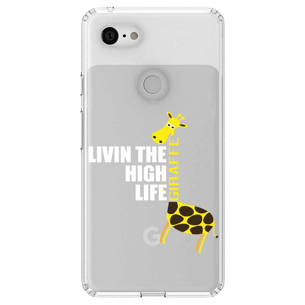 Livin the High Life, Giraffe Clear Shockproof iPhone Case, view 21
