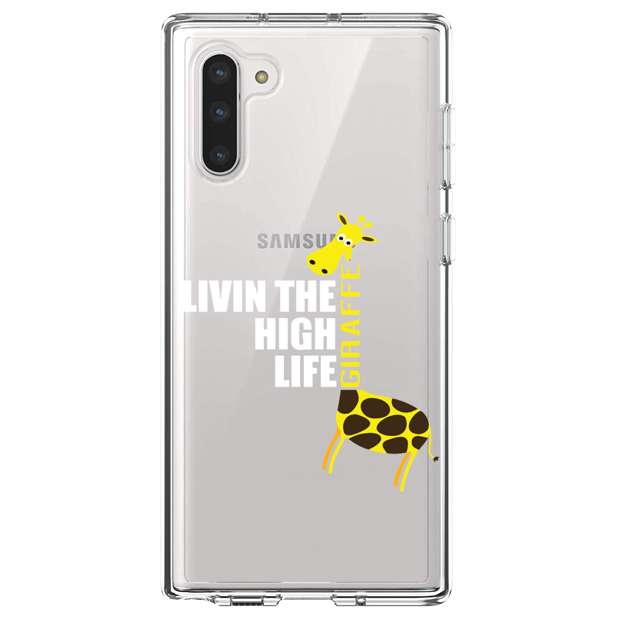Livin the High Life, Giraffe Clear Shockproof iPhone Case, view 9