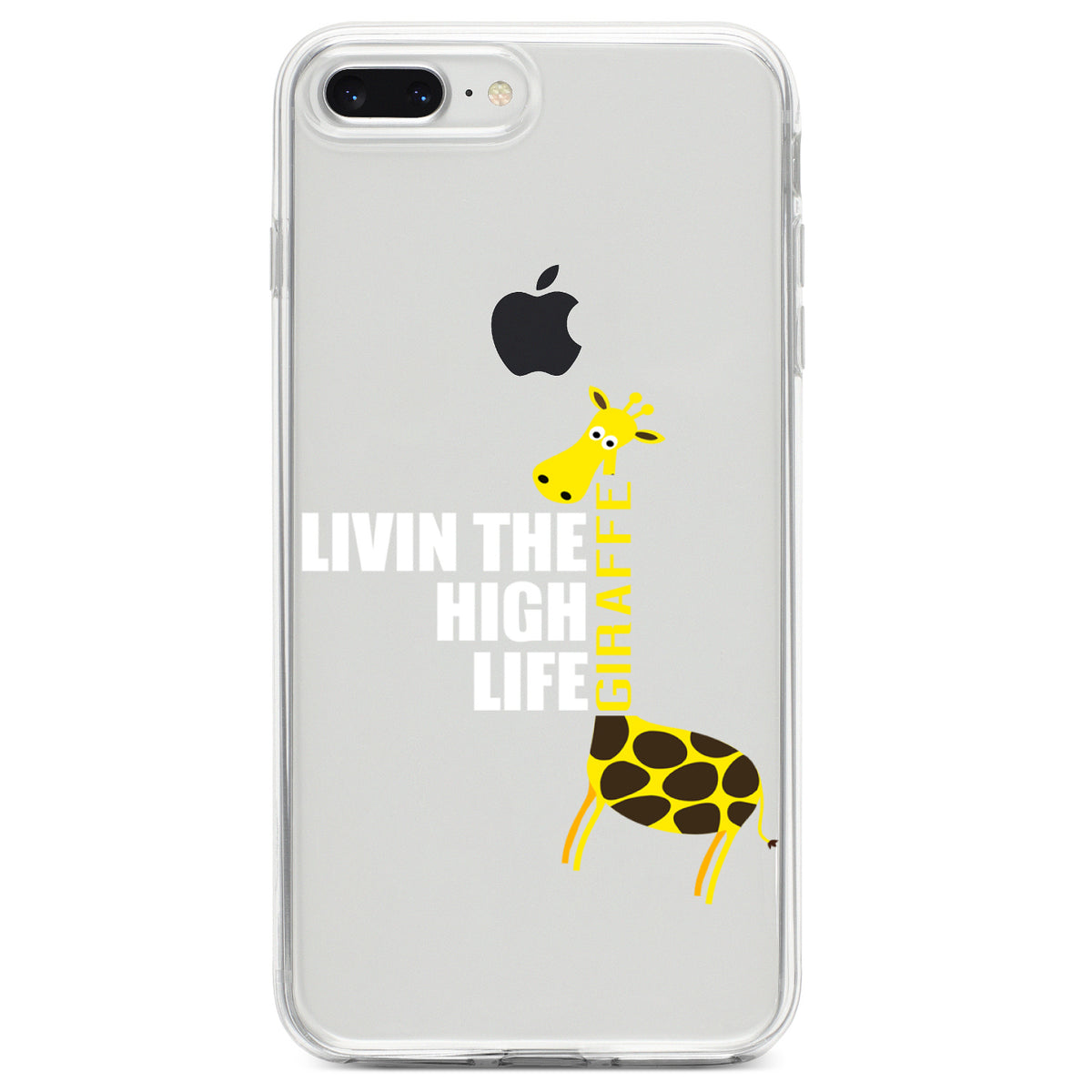 Livin the High Life, Giraffe Clear Shockproof iPhone Case, view 6