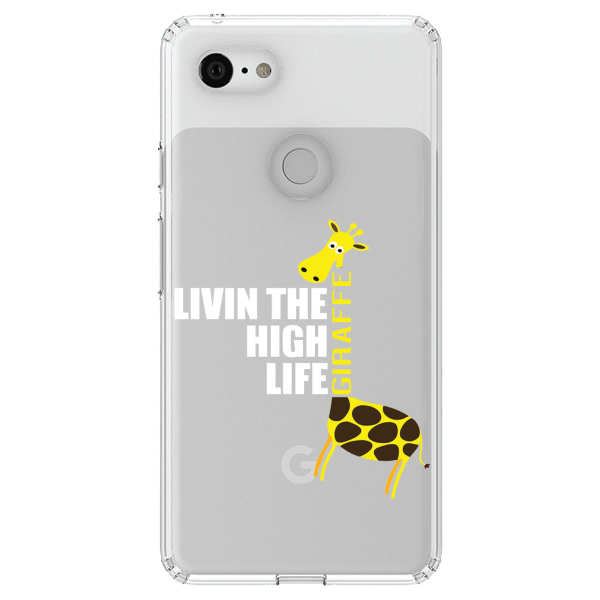 Livin the High Life, Giraffe Clear Shockproof iPhone Case, view 22