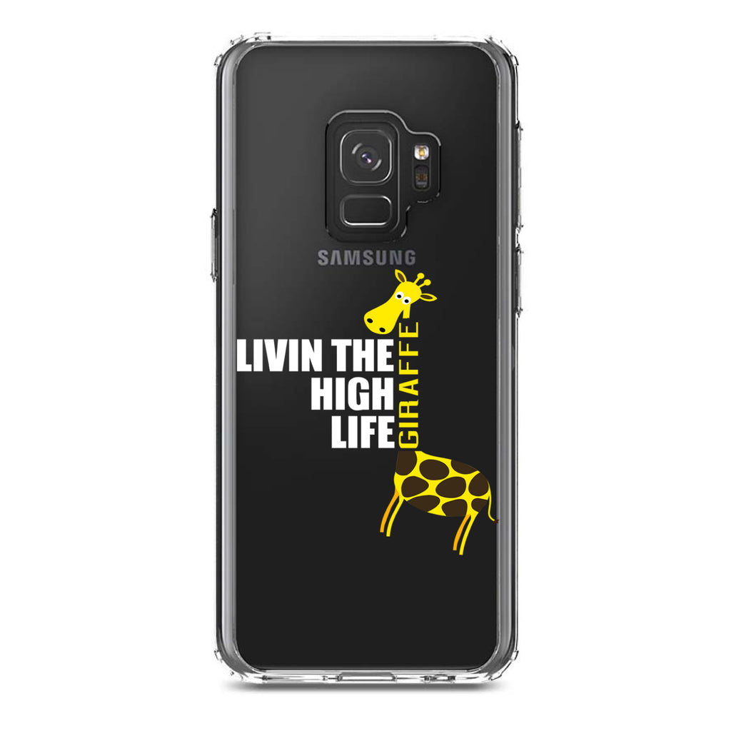 Livin the High Life, Giraffe Clear Shockproof iPhone Case, view 19