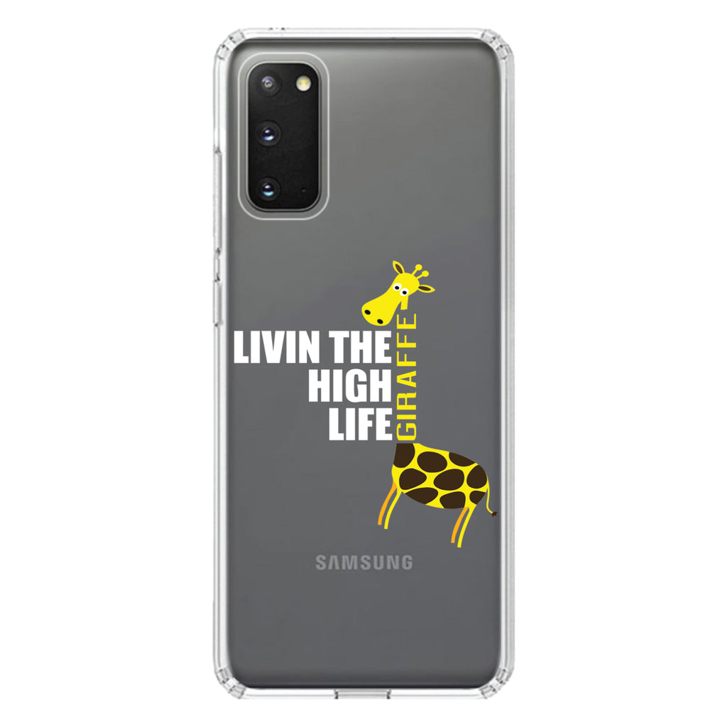 Livin the High Life, Giraffe Clear Shockproof iPhone Case, view 13