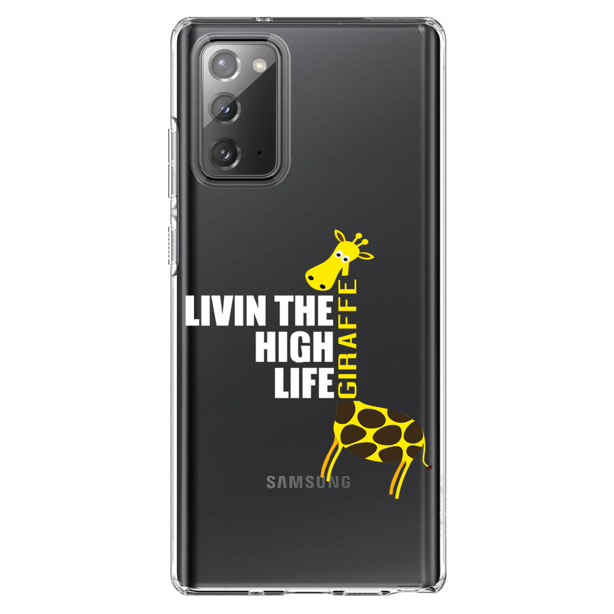Livin the High Life, Giraffe Clear Shockproof iPhone Case, view 8