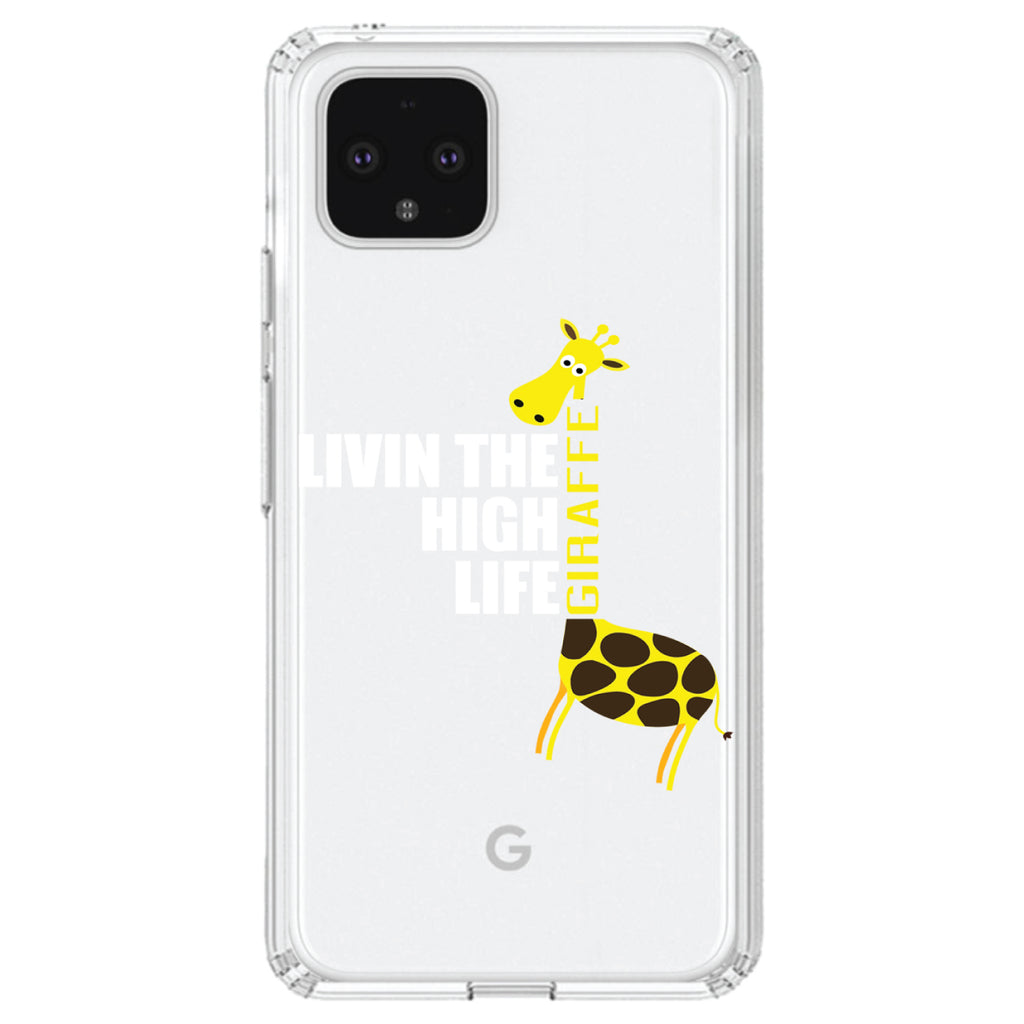 Livin the High Life, Giraffe Clear Shockproof iPhone Case, view 24