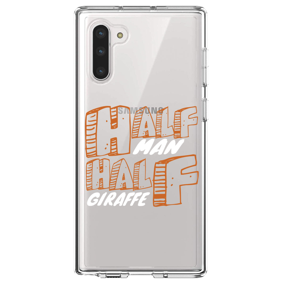 Half Man Half Giraffe Clear Shockproof iPhone Case, view 9