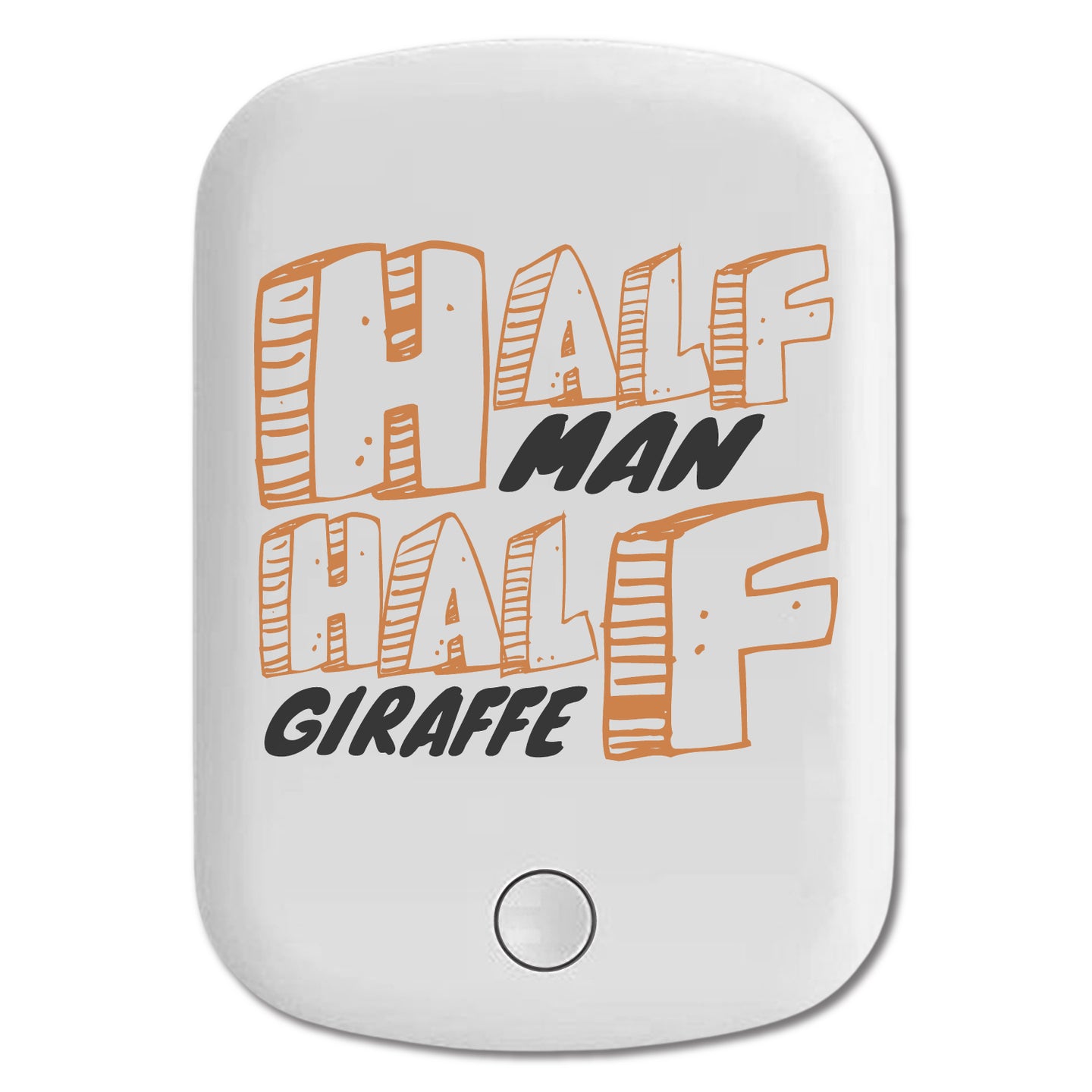 DistinctInk Magnetic Battery Pack, Wireless Portable Charger with USB-C Cable, Compatible with MagSafe iPhone 14 / 13 / 12 Series - Half Man Half Giraffe
