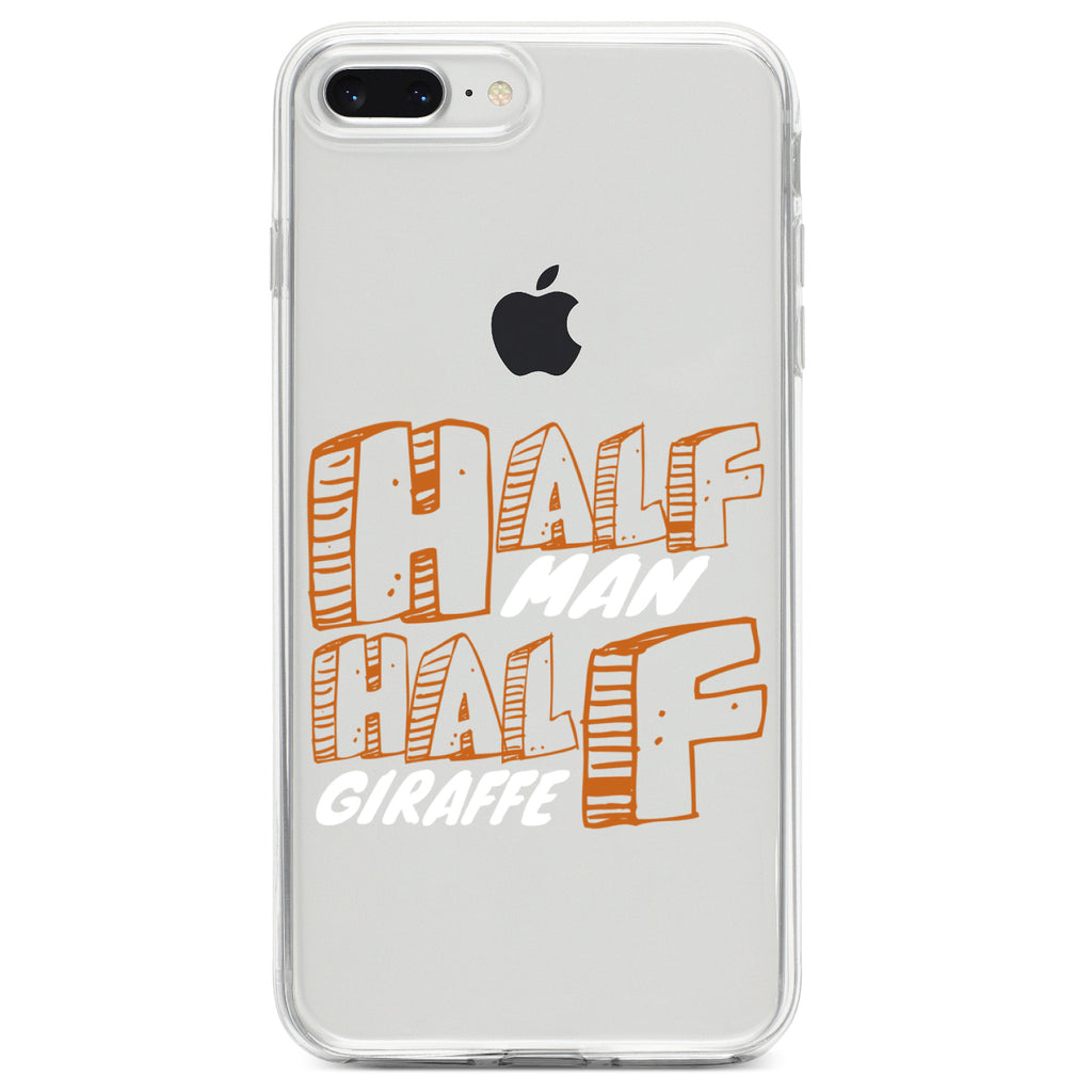 Half Man Half Giraffe Clear Shockproof iPhone Case, view 6