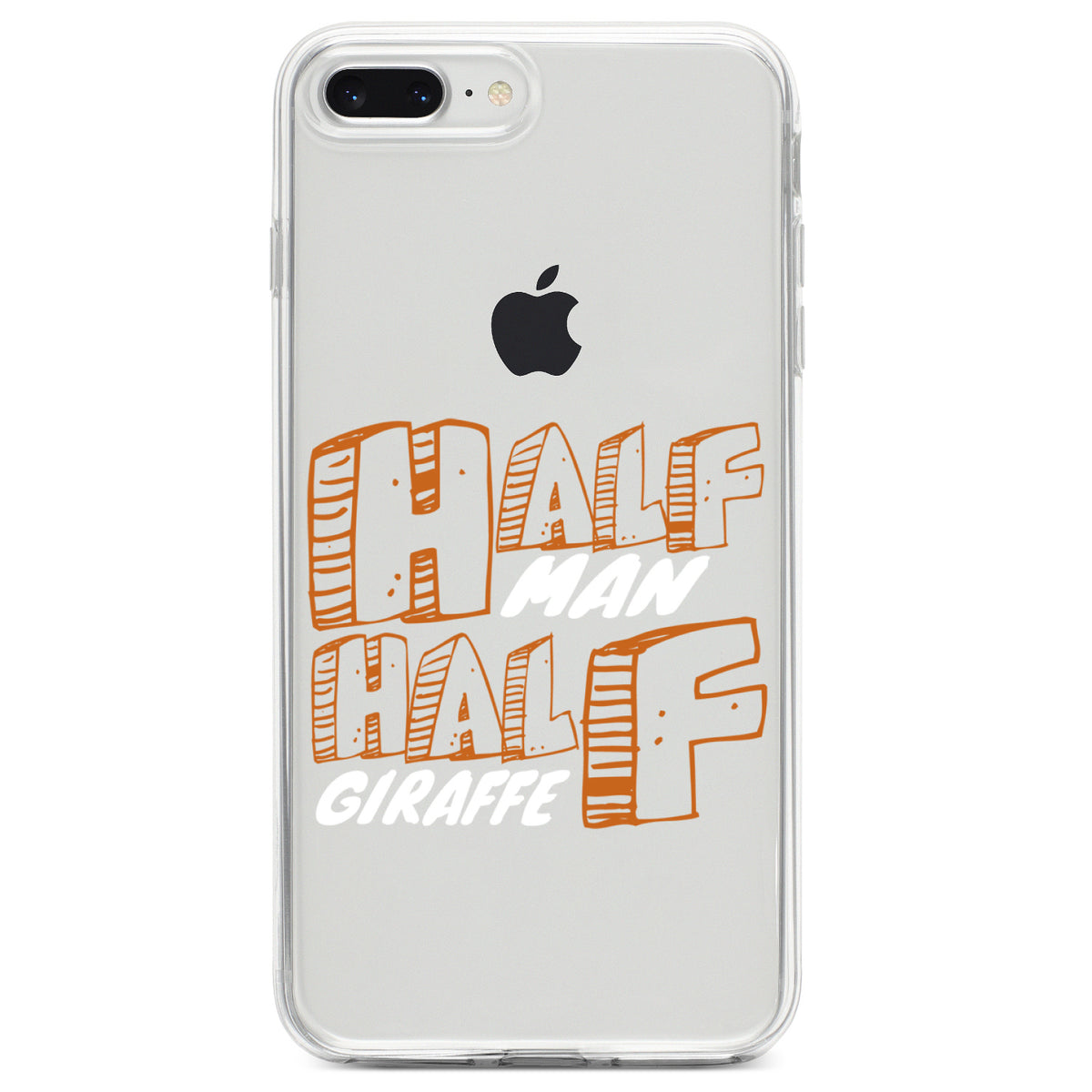 Half Man Half Giraffe Clear Shockproof iPhone Case, view 6
