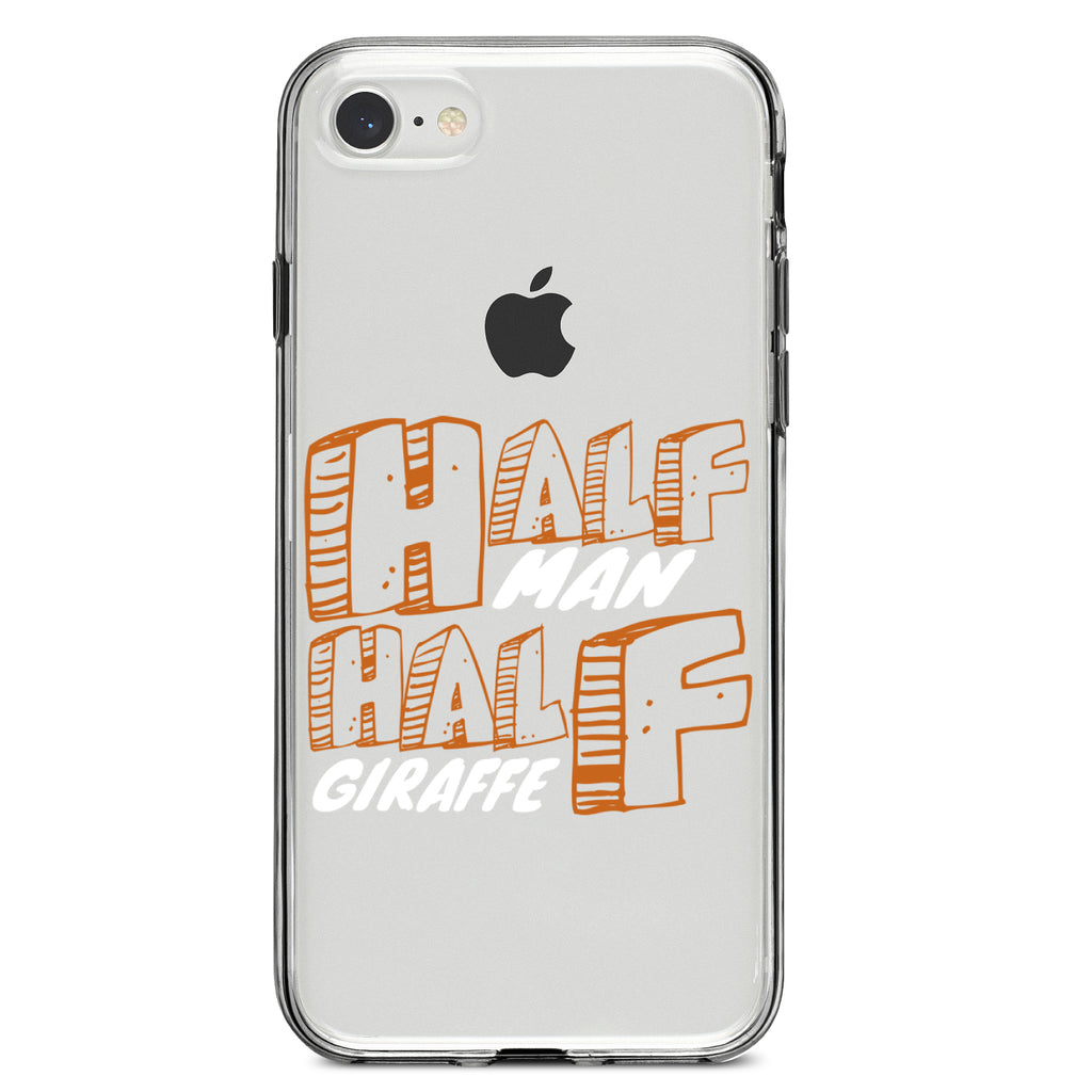 Half Man Half Giraffe Clear Shockproof iPhone Case, view 5