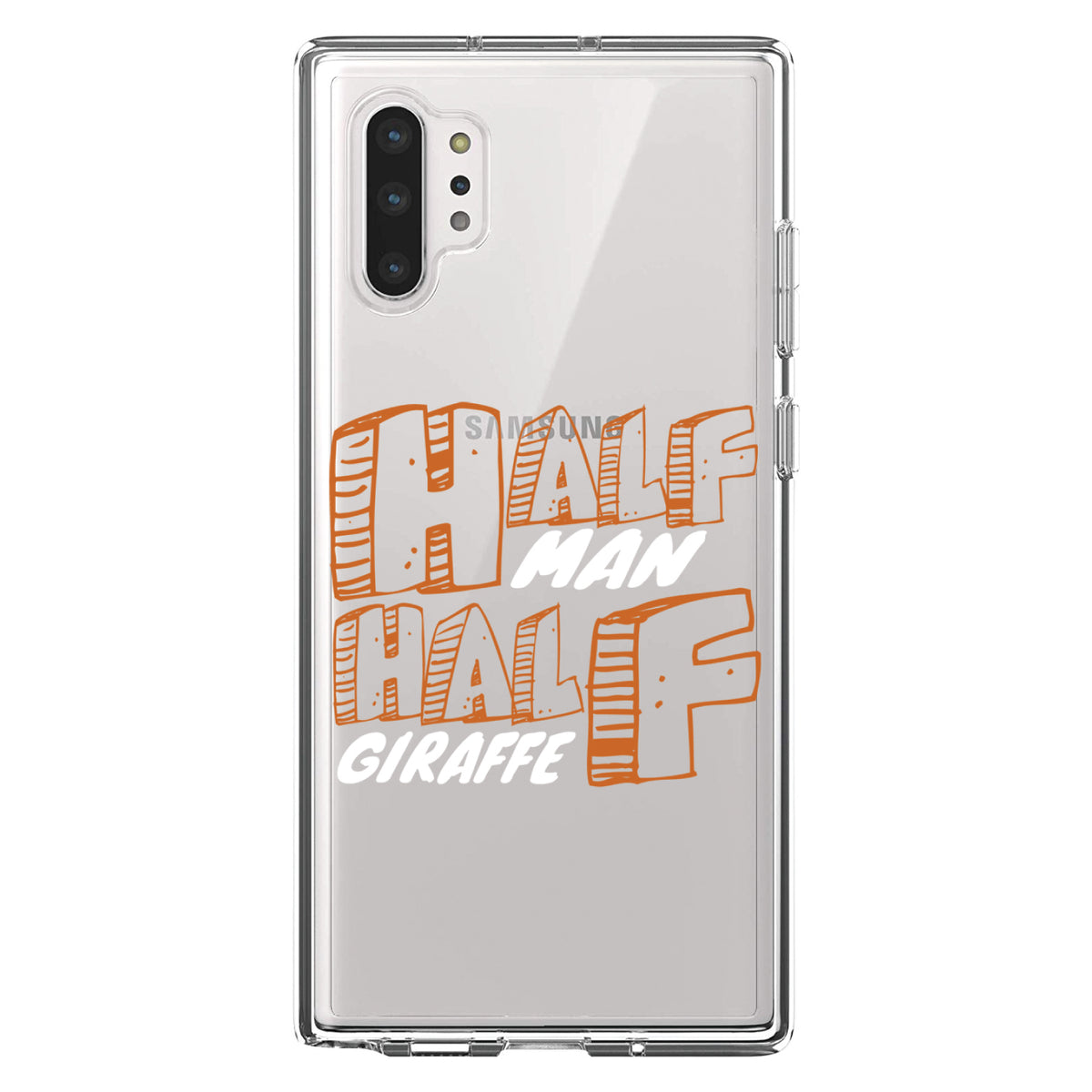 Half Man Half Giraffe Clear Shockproof iPhone Case, view 10